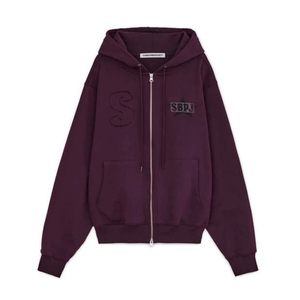 썬번프로젝트 로고 패치 후디 후드집업