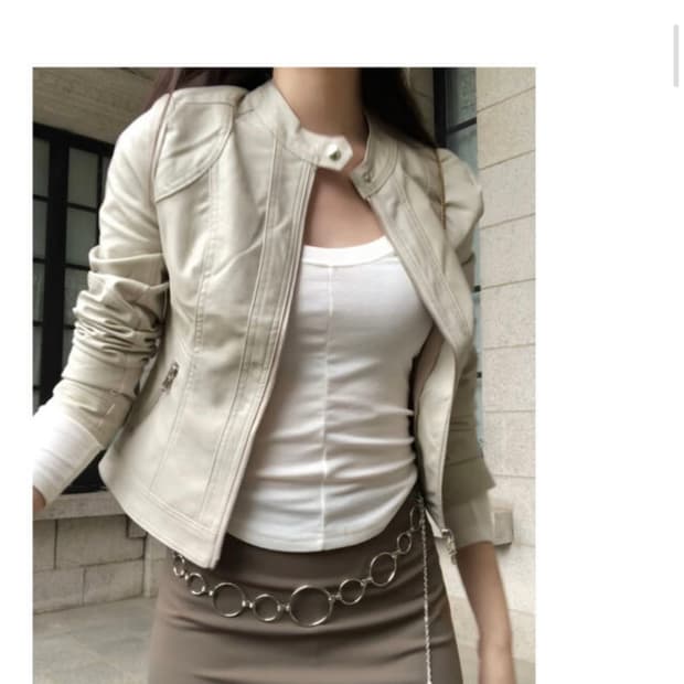 아델리오 슬림 레더자켓