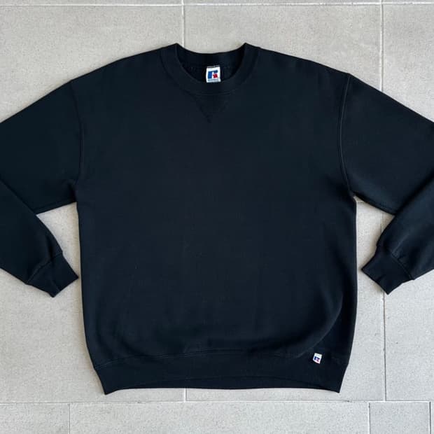 90s 빈티지 러셀 스웻셔츠 블랙 L USA