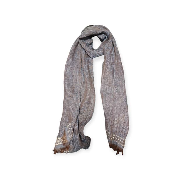 블루 &브라운 스톨 스카프