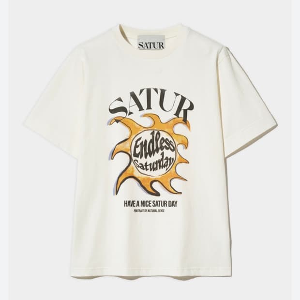 세터(SATUR) 썬 레트로 그래픽 반팔 티셔츠