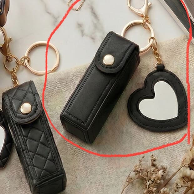 립스틱 파우치 키링 블랙