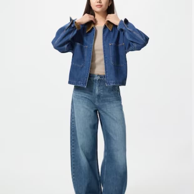 [구해요/30사이즈] 유니클로 배기커브진(긴기장) 중청,그레이,화이트