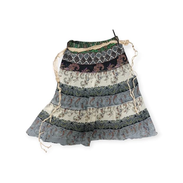 히피 에스닉 허리밴드 스커트