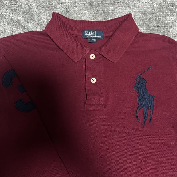 폴로 빅포니 럭비 카라티 버건디