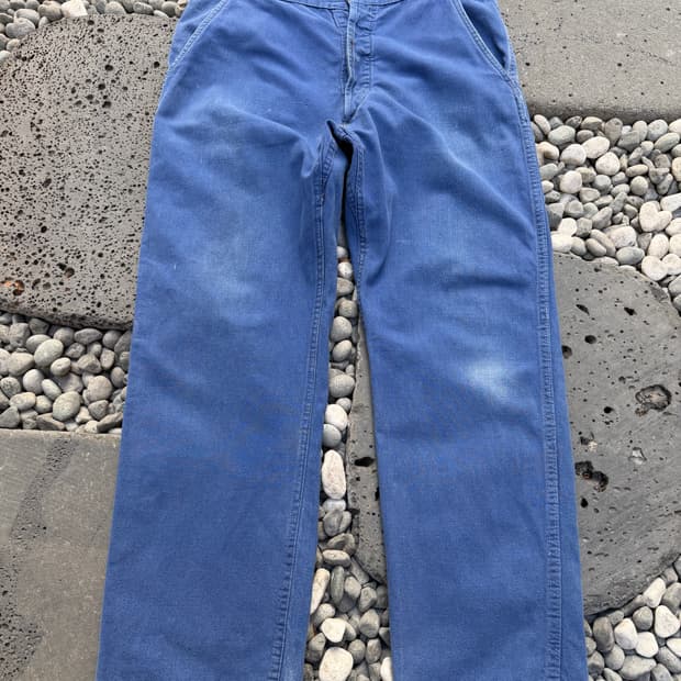 FADED WASHED BLUE OLD 빈티지 프렌치워크팬츠