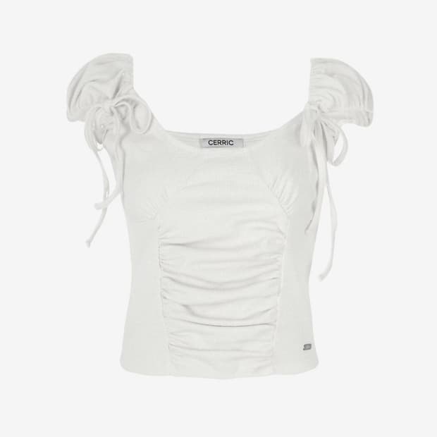 CREASE SHIRRING HALF TOP