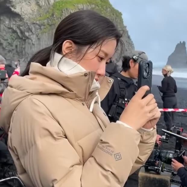 새제품) 코오롱 쿠치다운 패딩 베이지