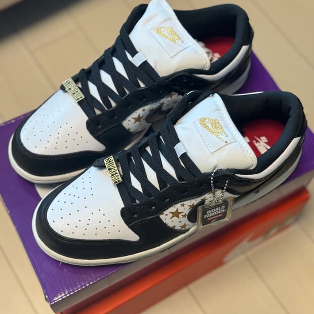 나이키 슈프림 sb 덩크 로우 블랙