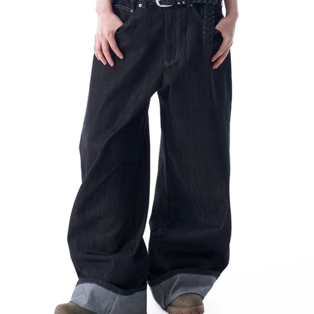 Cinch Back Denim Pants