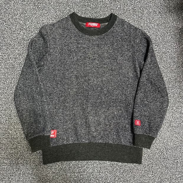 (90) FUBU 올드스쿨 니트 맨투맨