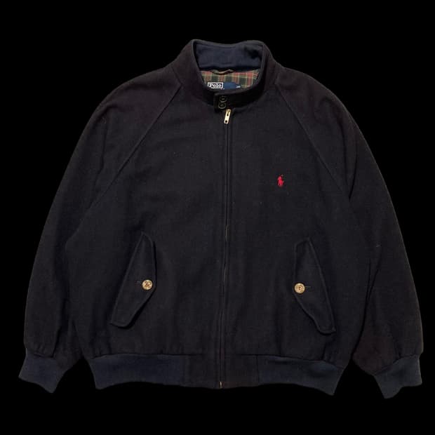 폴로랄로렌 일경물산 네이비 울 바라쿠타 자켓