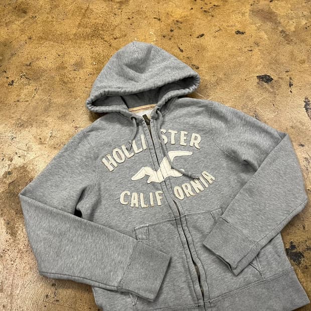 홀리스터 그레이 후드집업