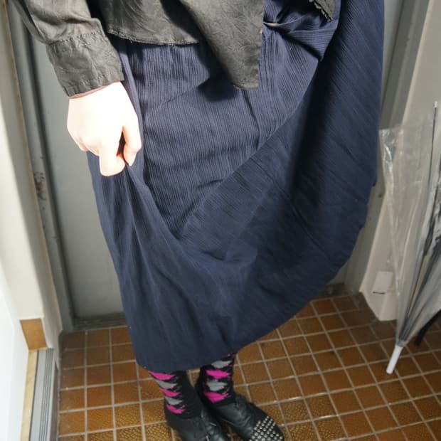 꼼데가르송 트리콧 버튼 스커트