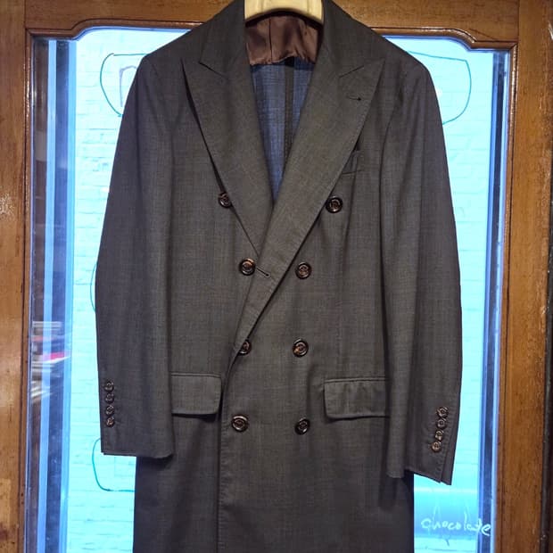 브루넬로 쿠치넬리 더블브레스티드코트