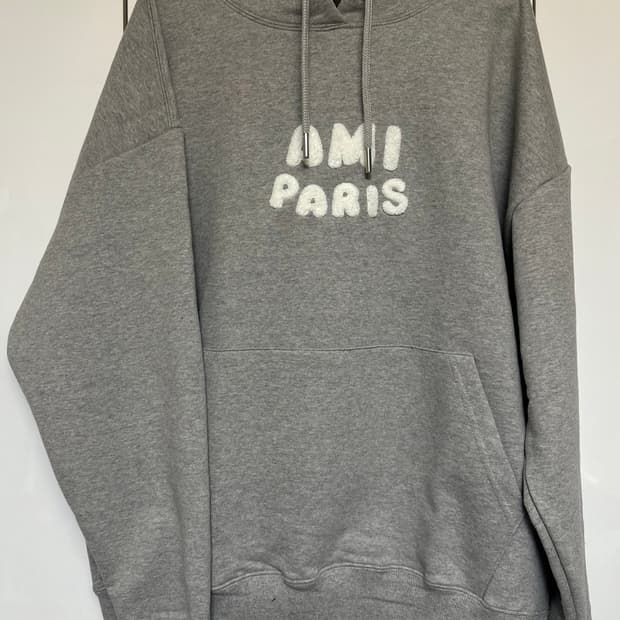 아미 파리스 후드티 그레이 AMI PARIS