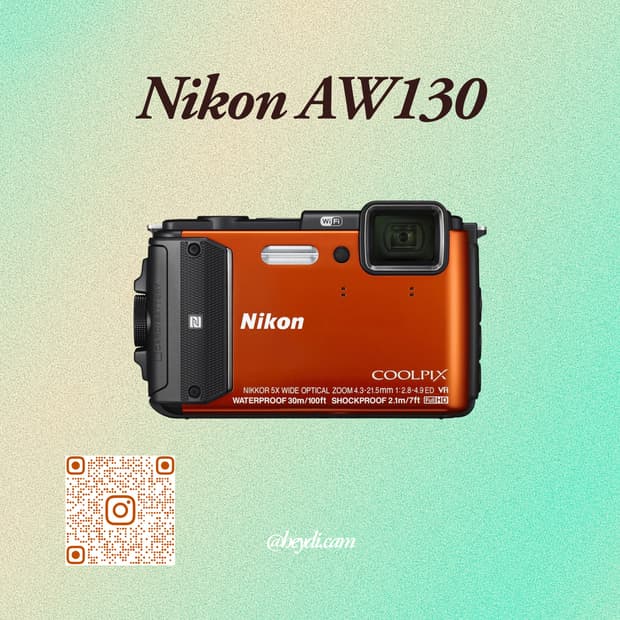 미품급) 니콘 쿨픽스 aw130 오렌지 Nikon aw130