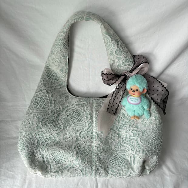 Anna Sui mint lace shoulder bag