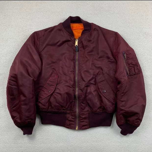 알파인더스트리 MA-1 버건디 항공점퍼 M