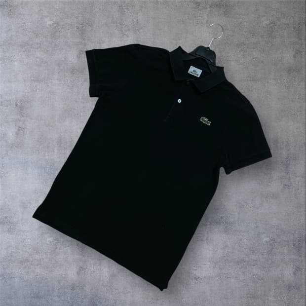 라코스테 스몰 로고 블랙 카라 반팔티