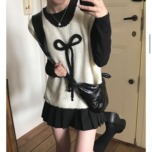 조끼 스커트 투피스