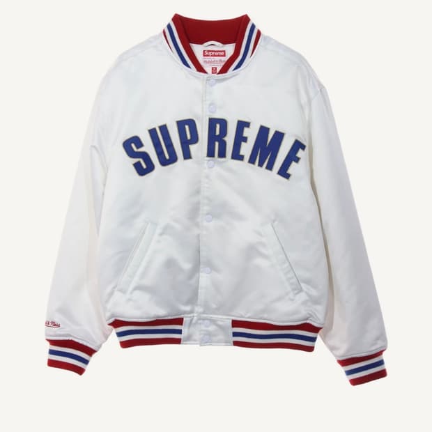 슈프림 미첼 & 네스 새틴 자켓 화이트 21SS