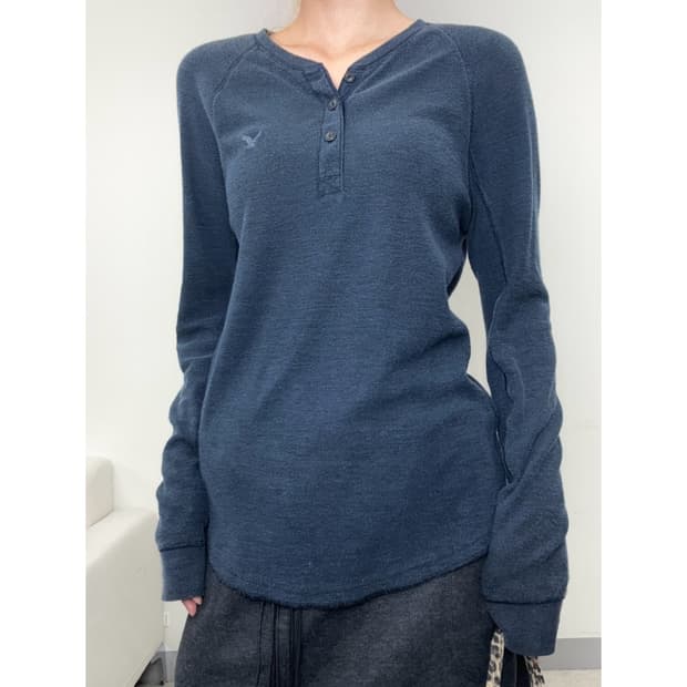 빈티지 네이비 롱슬리브