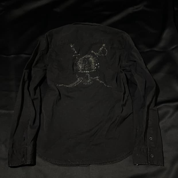 "Abordage" 00's Cubic Skull Black Shirts