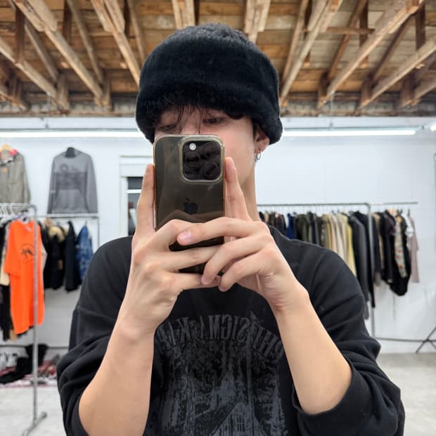 JPN 니트 퍼 비니