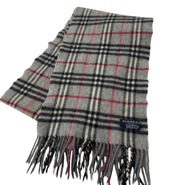 정품 버버리 노바체크 그레이 렘스울 머플러