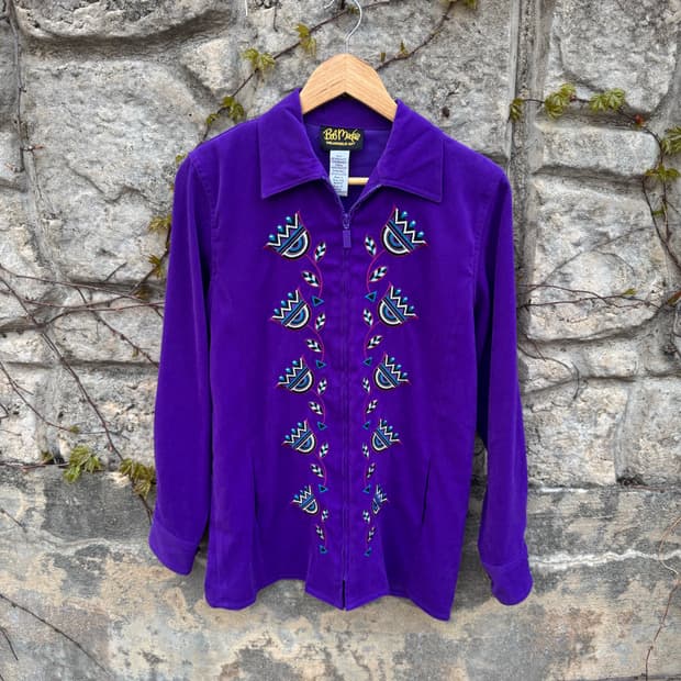 빈티지 자수 셔츠 자켓