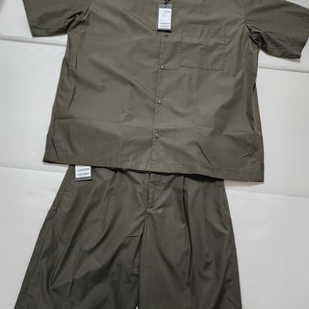 지오지아앤드지반팔반바지셋업세트브라운