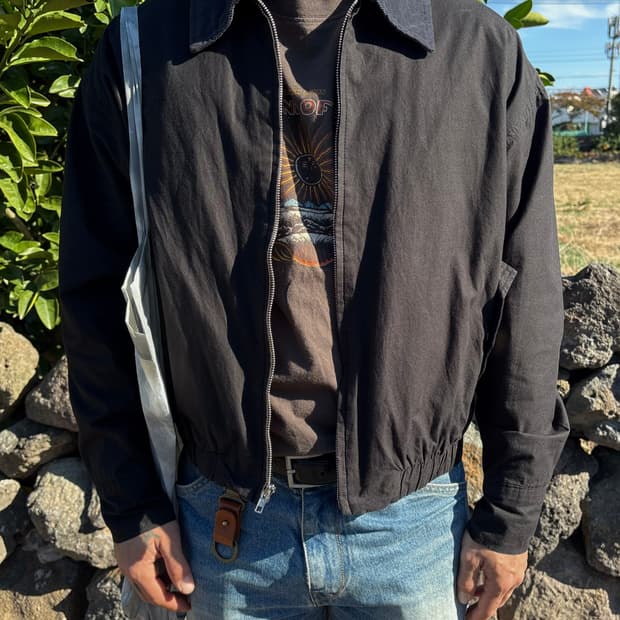 폴로st 빈티지 코튼 블루종 자켓