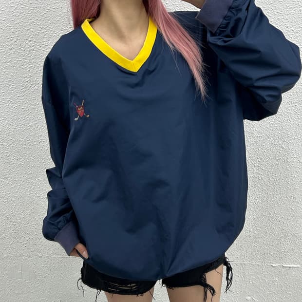 폴로 랄프로렌 골프로고 네이비 웜업 L