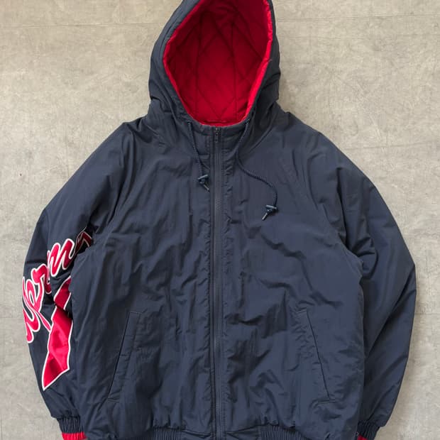 Supreme 슈프림 슬리브 스크립트 사이드 라인 후드 자켓