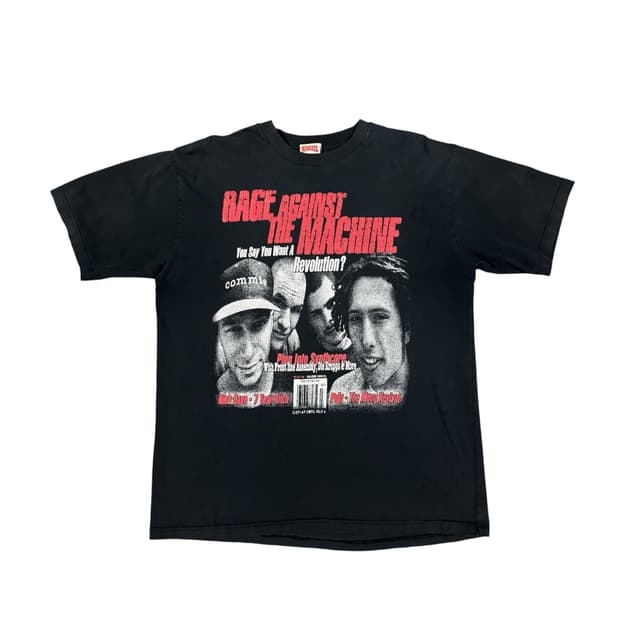 빈티지 90s 레이지어게인스트더머신 RATM 매거진 커버 티셔츠