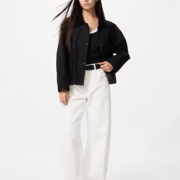 [구해요/30사이즈] 유니클로 배기커브진(긴기장) 화이트