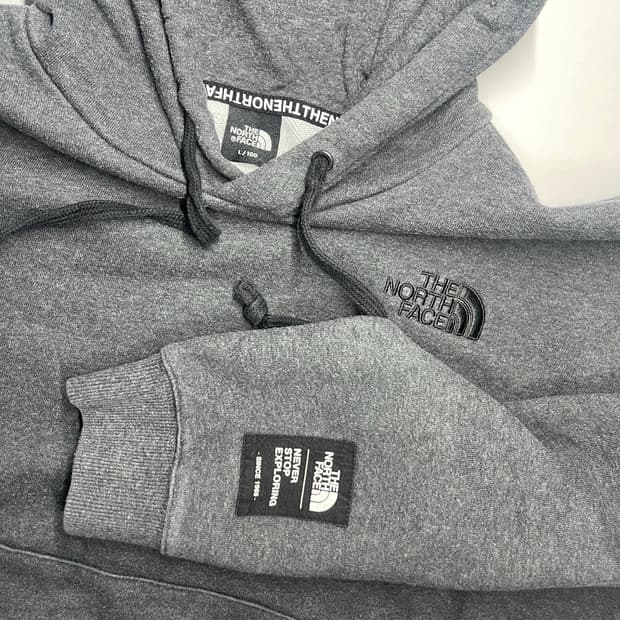 노스페이스 회색 후드티 L(100)