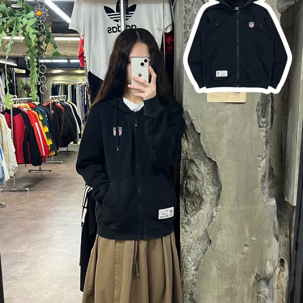 NFL 후드집업 블랙 S #csz1845