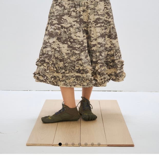 플리즈프로젝트) Middle Frill Skirt Digital Camo