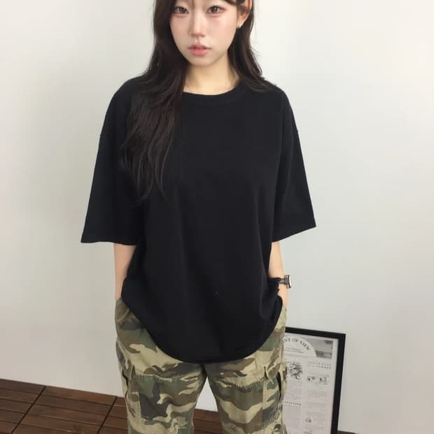 COS Cotton Basic Tee Black
