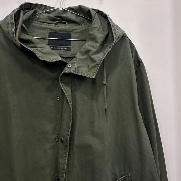 자라 시보리 하이넥 코튼 롱 야상 개파카