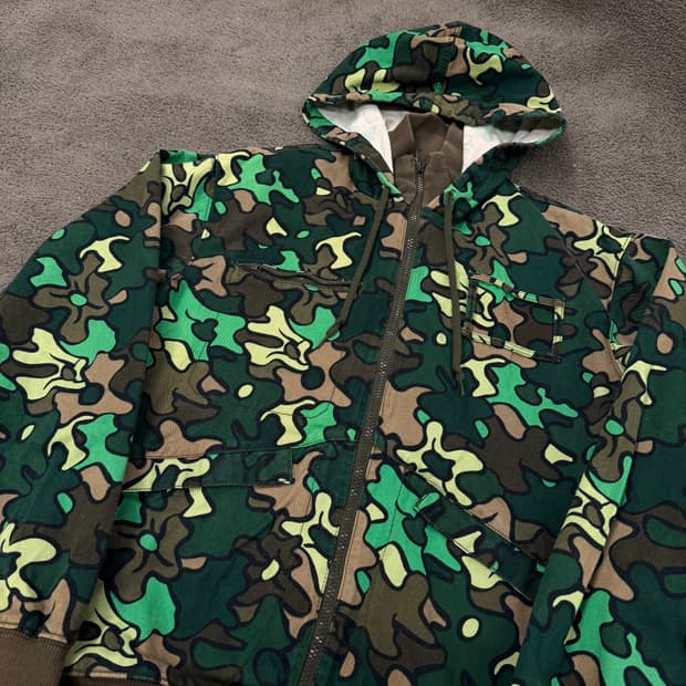 [정품/M] 00s 아디다스 세이프티 카모 트랙 후드자켓