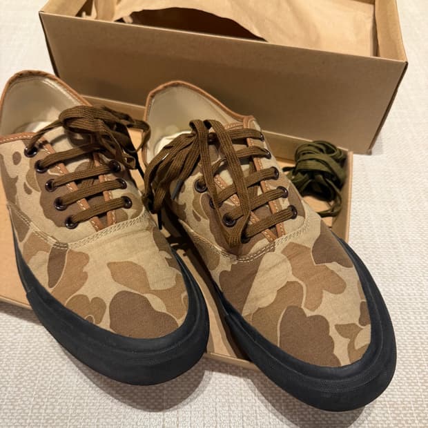 RRL(더블알엘) 뉴 노포크 카모 캔버스 스니커즈 (US 9d)