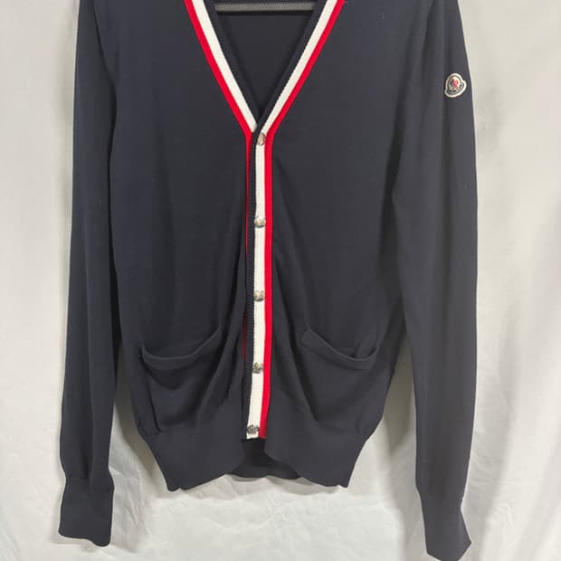 [정품인증완료] 몽클레르 트리콜로르 니트 가디건 (M사이즈)