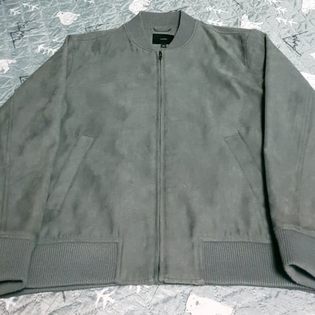 탑텐 스웨이드 블루종 자켓 연카키 (100)