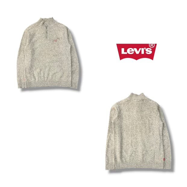  리바이스 버튼 넥 니트 y14081
