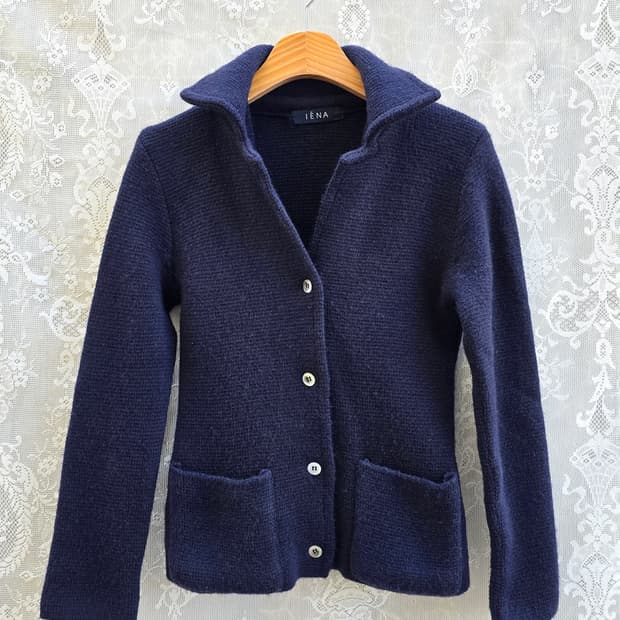 이에나 울 100% 니트 자켓 (made in japan)