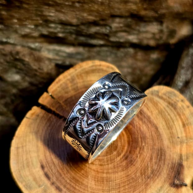 3cross silver925 navajo totem indi ring