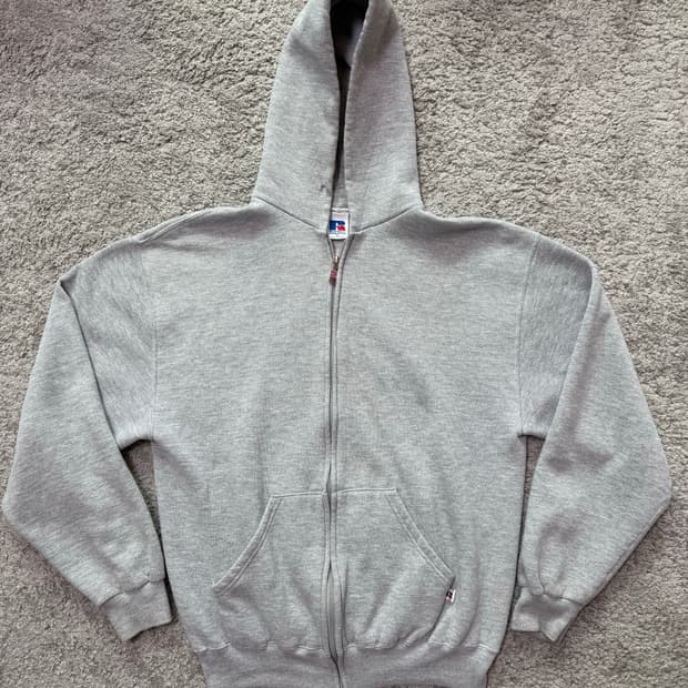 90s 러셀 후드집업 그레이